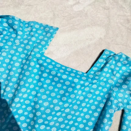 Turquoise and white women's two-piece outfit by SHEEFON Closet